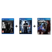 PS4 Triple Game Pack (The Last Of Us + Uncharted 4 + Infamous)