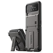 Vrs Design Quick Stand Active Designed For Samsung Galaxy Z Flip 4 Case Cover (2022) With Kickstand - Metal Black