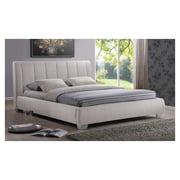 Olson Modern Platform Queen Bed without Mattress Light Beige Olson Modern Platform Queen Bed without Mattress Light Beige