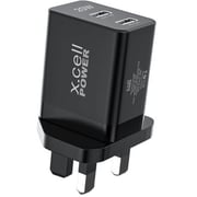 Xcell Dual Port Wall Charger Black Xcell Dual Port Wall Charger Black