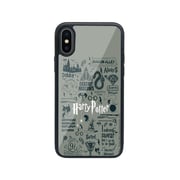 Harry Potter Infographic Grey - Glass Case for iPhone X