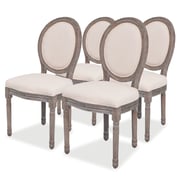 vidaXL Dining Chairs 4 pcs Linen vidaXL Dining Chairs 4 pcs Linen