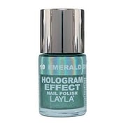 Layla Hologram effect Nail Polish Emerald Divine 010