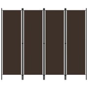 Vidaxl 4-panel Room Divider Brown 200x180 Cm Vidaxl 4-panel Room Divider Brown 200x180 Cm