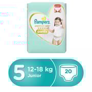 Pampers Premium Care Pants Diapers, Size 5, Junior, 12-18kg, Carry Pack, 20 Count