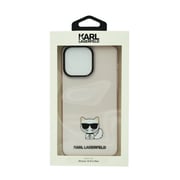 Karl Lagerfeld Iml Transparent Choupette Body Hard Case For Iphone 14 Pro Max Pink