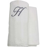 Personalized For You Cotton White H Embroidery Bath Towel 70*140 cm