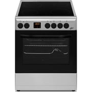 Milton Freestanding Electric Ceramic Cooker Vitro Stainless Steel With Electric Oven With Cooling Fan & LED Digital Timer Color Silver Size L x W x H 60 x 60 x 85 cm Model - FS6060VTCS -1 Year Brand Warranty.