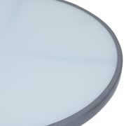 vidaXL Garden Table Light Grey 80 cm Steel and Glass vidaXL Garden Table Light Grey 80 cm Steel and Glass