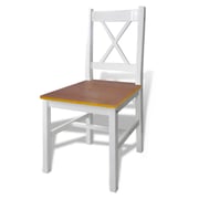 vidaXL 5 Piece Dining Set Brown and White vidaXL 5 Piece Dining Set Brown and White
