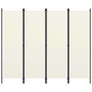 Vidaxl 4-panel Room Divider Cream White 200x180 Cm Vidaxl 4-panel Room Divider Cream White 200x180 Cm