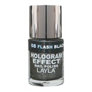 Layla Hologram effect Nail Polish Flash Black 008