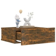 vidaXL Floating Nightstands 2 pcs Smoked Oak 40x30x15cm Engineered Wood vidaXL Floating Nightstands 2 pcs Smoked Oak 40x30x15cm Engineered Wood