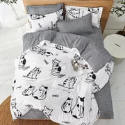 Deals For Less - Single Size, Duvet Cover, Bedding Set of 4 Pieces, Cat Design Deals For Less - Single Size, Duvet Cover, Bedding Set of 4 Pieces, Cat Design