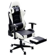 Karnak Computer Gaming Chair With Fully Reclining Back And Soft Leather (white) Karnak Computer Gaming Chair With Fully Reclining Back And Soft Leather (white)