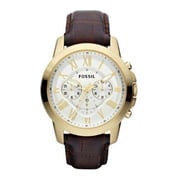 Fossil FS4767 Grant Chronograph Brown Leather Men's Watch