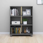 vidaXL Book Cabinet HAMAR Dark Grey 85x35x112 cm Solid Wood Pine vidaXL Book Cabinet HAMAR Dark Grey 85x35x112 cm Solid Wood Pine