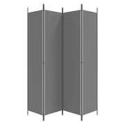 vidaXL 4-Panel Room Divider Anthracite 200x220 cm Fabric vidaXL 4-Panel Room Divider Anthracite 200x220 cm Fabric