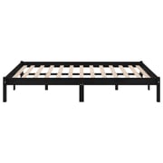 Vidaxl Bed Frame Black Solid Pinewood 180x200 Cm 6ft Super King Uk Vidaxl Bed Frame Black Solid Pinewood 180x200 Cm 6ft Super King Uk