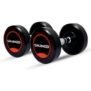 Sparnod Fitness Round Rubber Coated Dumbbells 12.5KG Each X 2 Metal Handle For Strength Training And Body Workout Sparnod Fitness Round Rubber Coated Dumbbells 12.5KG Each X 2 Metal Handle For Strength Training And Body Workout