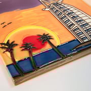 Art4go Dubai Souvenir Uae Heritage Handmade Painted Ceramic, Burj Al Arab Art Gift Item Art4go Dubai Souvenir Uae Heritage Handmade Painted Ceramic, Burj Al Arab Art Gift Item
