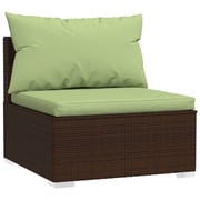 vidaXL 12 Piece Garden Lounge Set with Cushions Poly Rattan Brown vidaXL 12 Piece Garden Lounge Set with Cushions Poly Rattan Brown