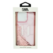 Karl Lagerfeld Liquid Glitter Big Kl Hard Case For Iphone 14 Pro Max Pink