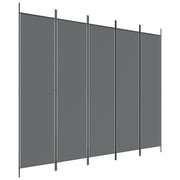 vidaXL 5-Panel Room Divider Anthracite 250x200 cm Fabric vidaXL 5-Panel Room Divider Anthracite 250x200 cm Fabric