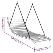 Vidaxl Swing Bed Solid Bent Wood With Teak Finish 115x147x46 Cm Vidaxl Swing Bed Solid Bent Wood With Teak Finish 115x147x46 Cm