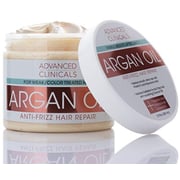 Advanced Clinicals Argan Oil Anti-Frizz Hair Repair Mask. Hydrating Deep Conditioner Makes Frizzy, Color-Treated Shiny And Sikly. Vitamin E Hyaluronic Acid Strengthen Weak Hair, 2 Oz Advanced Clinicals Argan Oil Anti-Frizz Hair Repair Mask. Hydrating Deep Conditioner Makes Frizzy, Color-Treated Shiny And Sikly. Vitamin E Hyaluronic Acid Strengthen Weak Hair, 2 Oz