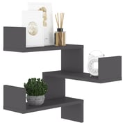 Vidaxl Wall Corner Shelf Grey 40x40x50 Cm Chipboard Vidaxl Wall Corner Shelf Grey 40x40x50 Cm Chipboard