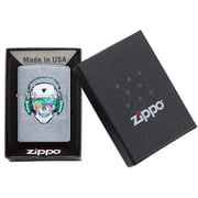 Zippo 29855 Skull Headphone Design Street Chrome Windproof Lighter