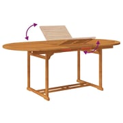 Vidaxl 7 Piece Outdoor Dining Set Solid Acacia Wood Vidaxl 7 Piece Outdoor Dining Set Solid Acacia Wood