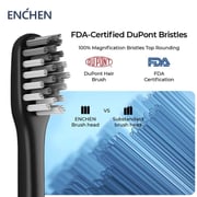 Enchen Aurora T+ Sonic Electric Smart Toothbrush With Scientific Timing Reminder Dupont Brush Head High Frequency Sound Wave Deep Cleaning Toothbrush Ipx7 Waterproof - Black Enchen Aurora T+ Sonic Electric Smart Toothbrush With Scientific Timing Reminder Dupont Brush Head High Frequency Sound Wave Deep Cleaning Toothbrush Ipx7 Waterproof - Black