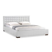 Madison Modern Bed with Upholstered Faux Leather Queen Bed without Mattress Black Madison Modern Bed with Upholstered Faux Leather Queen Bed without Mattress Black
