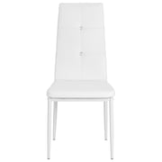 vidaXL Dining Chairs 4 pcs White Faux Leather vidaXL Dining Chairs 4 pcs White Faux Leather
