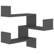 Vidaxl Wall Corner Shelves 2 Pcs Grey 40x40x50 Cm Chipboard Vidaxl Wall Corner Shelves 2 Pcs Grey 40x40x50 Cm Chipboard