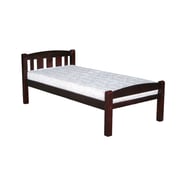 Solid Wood Single Bed Brown