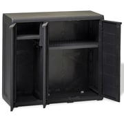 Vidaxl Garden Storage Cabinet With 2 Shelves Black Vidaxl Garden Storage Cabinet With 2 Shelves Black