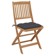 vidaXL Folding Garden Chairs 6 pcs with Cushions Solid Acacia Wood vidaXL Folding Garden Chairs 6 pcs with Cushions Solid Acacia Wood