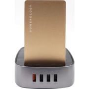 Powerology 8 in 1 Power Station 8000mAh with Built-In Cable - Gold