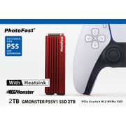 Photofast 2 Tb Gmonster Ps5v1 / Ps5v1se Internal Gaming Ssd - Pcie Gen 4x4 Up To 5600 Mb/s Speed, M.2 Nvme Ssd With Heatsink For Playstation 5 (ps5)
