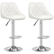 Vidaxl Bar Stools 2 Pcs White Faux Leather Vidaxl Bar Stools 2 Pcs White Faux Leather