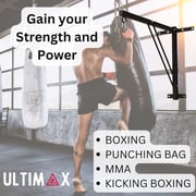 ULTIMAX Wall Mount Heavy Bag Hanger - Heavy Duty Punching Bag Hanger - Boxing Bag Mounting Bracket Punching Bag Hanger Bracket for Boxing, MMA Home Garage Workout Gym Cardio Fitness-60CM