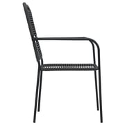 Vidaxl Garden Chairs 4 Pcs Cotton Rope And Steel Black Vidaxl Garden Chairs 4 Pcs Cotton Rope And Steel Black