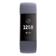 Fitbit Charge 3 Advanced Fitness Tracker - Blue Grey/Rose Gold Aluminum
