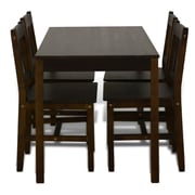vidaXL Dining Set 5 Pieces Pine Wood Brown vidaXL Dining Set 5 Pieces Pine Wood Brown