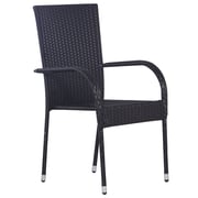 Vidaxl 7 Piece Garden Dining Set Poly Rattan Black Vidaxl 7 Piece Garden Dining Set Poly Rattan Black