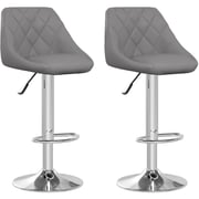 Vidaxl Bar Stools 2 Pcs Grey Faux Leather Vidaxl Bar Stools 2 Pcs Grey Faux Leather