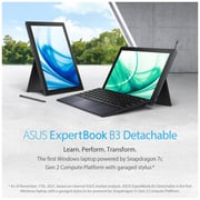 Asus EXPERTBOOK B3 DETACHABLE B3000DQ1A-HT0011XA 2-in-1 Laptop - Snapdragon 7C 2.4GHz 8GB 128GB 10.5inch WUXGA Black English/Arabic Keyboard Asus EXPERTBOOK B3 DETACHABLE B3000DQ1A-HT0011XA 2-in-1 Laptop - Snapdragon 7C 2.4GHz 8GB 128GB 10.5inch WUXGA Black English/Arabic Keyboard